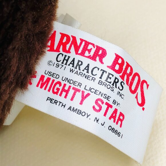 1971 Warner Bros Looney Tunes Tasmanian Devil Stuffed Plush Vintage Toys - Picture 8 of 10